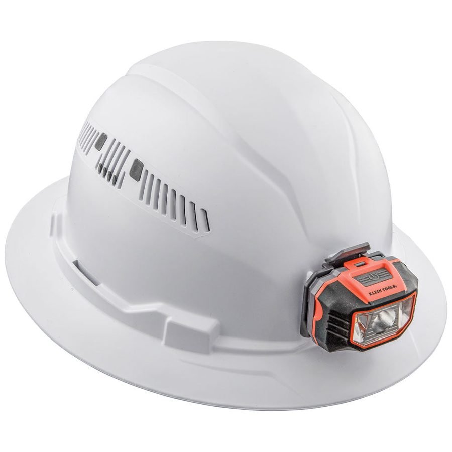 Klein 60407 Full Brim W/ Headlamp Vented Hard Hat