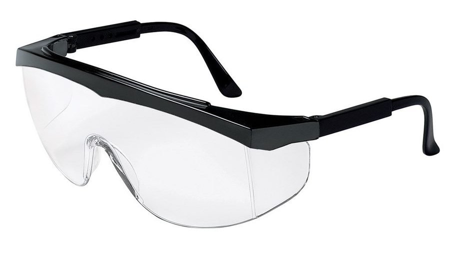 MCR Crews® Black Safety Glasses With Clear Lens SS110 — PPE, Southend Philippines