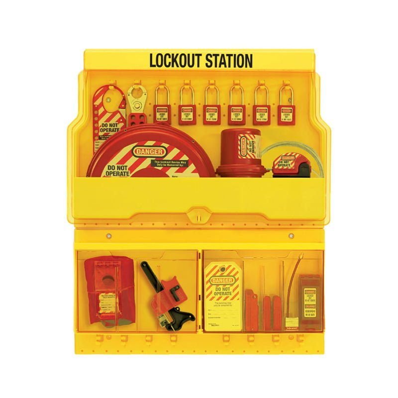 S1900VE410 LOCKOUT STATION ELECTRICAL 16 HANGER CLIPS WITH VALVE, PPE Lockout / Tagout — Southend Philippines