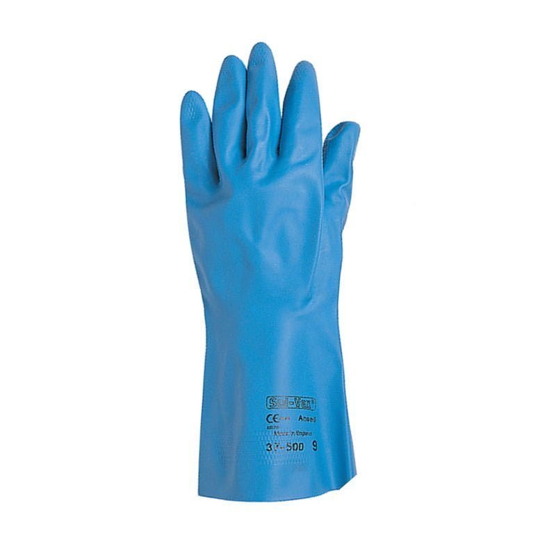 SOLVEX NITRILE GLOVES (FLOCKED) BLUE, PPE Hand & Arm Protection — Southend Philippines