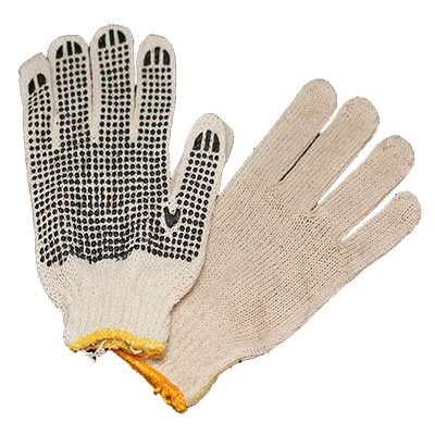 SPIDERKING® Cotton Knitted Gloves – Dotted Palm