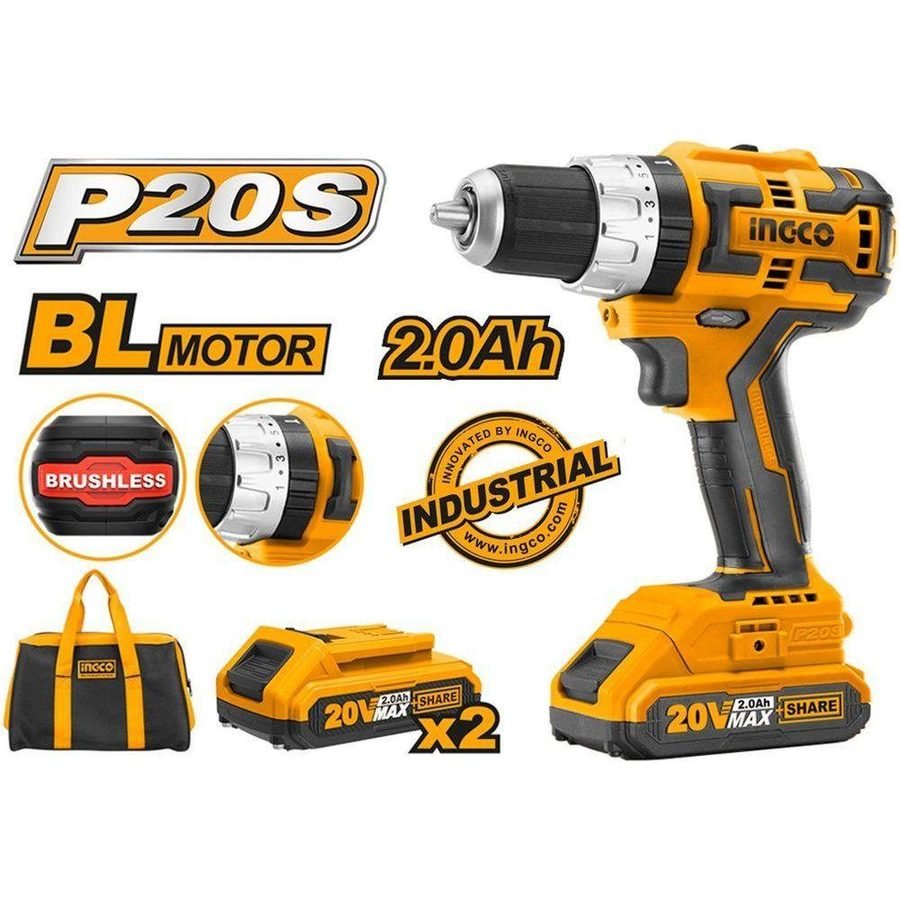 Ingco Ingco CIDLI20608 20V Cordless Li-Ion Impact Drill 20V BL Motor, Pumps & Motors Motors — Southend Philippines