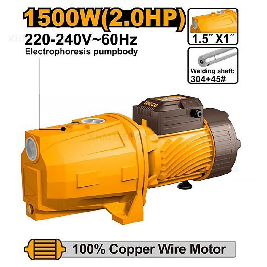 Ingco Ingco JP150068-5 Jet Pump 1500W 2HP, Pumps & Motors Booster & Jet — Southend Philippines
