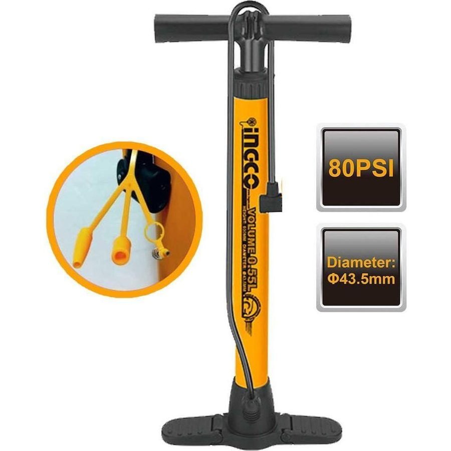 Ingco Ingco MPP4501 Aluminum Tire Hand Pump Inflator 80psi, Pumps & Motors Utility & Transfer Pumps — Southend Philippines