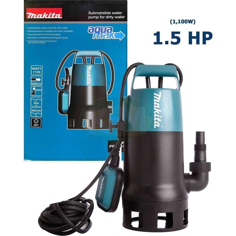 Makita Makita PF1010 Submersible Pump (Dirty Water) 1100W [1.5HP], Pumps & Motors Submersible Pumps — Southend Philippines