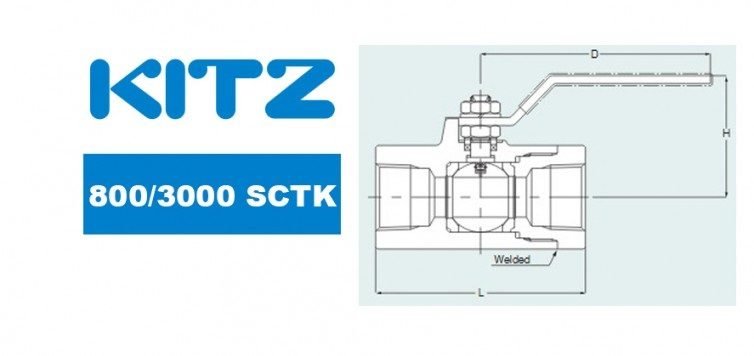 Kitz 800/3000 SCTK Carbon Steel Ball Valves NPT