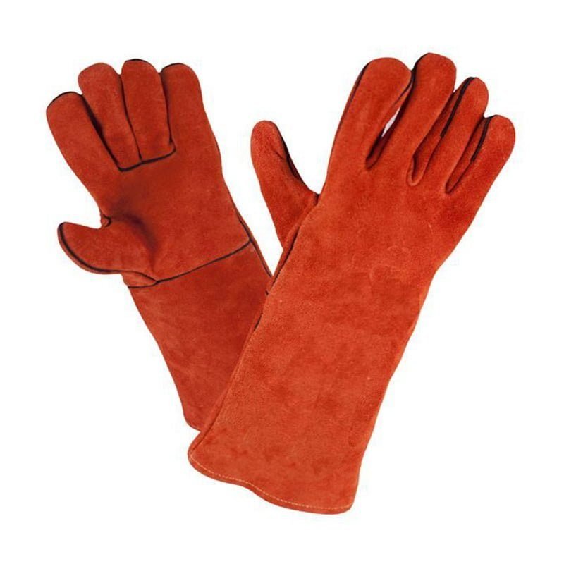 AL-180 GOOD QUALITY LEATHER WELDING GLOVES WITH LINING
