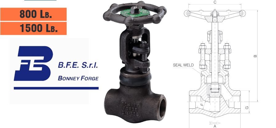Bonney Forge Welded Bonnet- 800 Lb. & 1500 Lb. Globe Valves, Welding Supplies — Southend Philippines