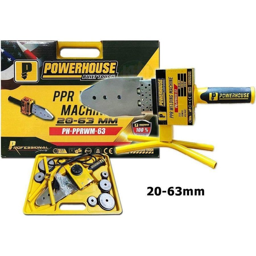 Powerhouse Powerhouse PH-PPRWM-63 Pipe Fusion / PPR Welding Machine (20-63mm), Welding Supplies Welding & Cutting Machines — 