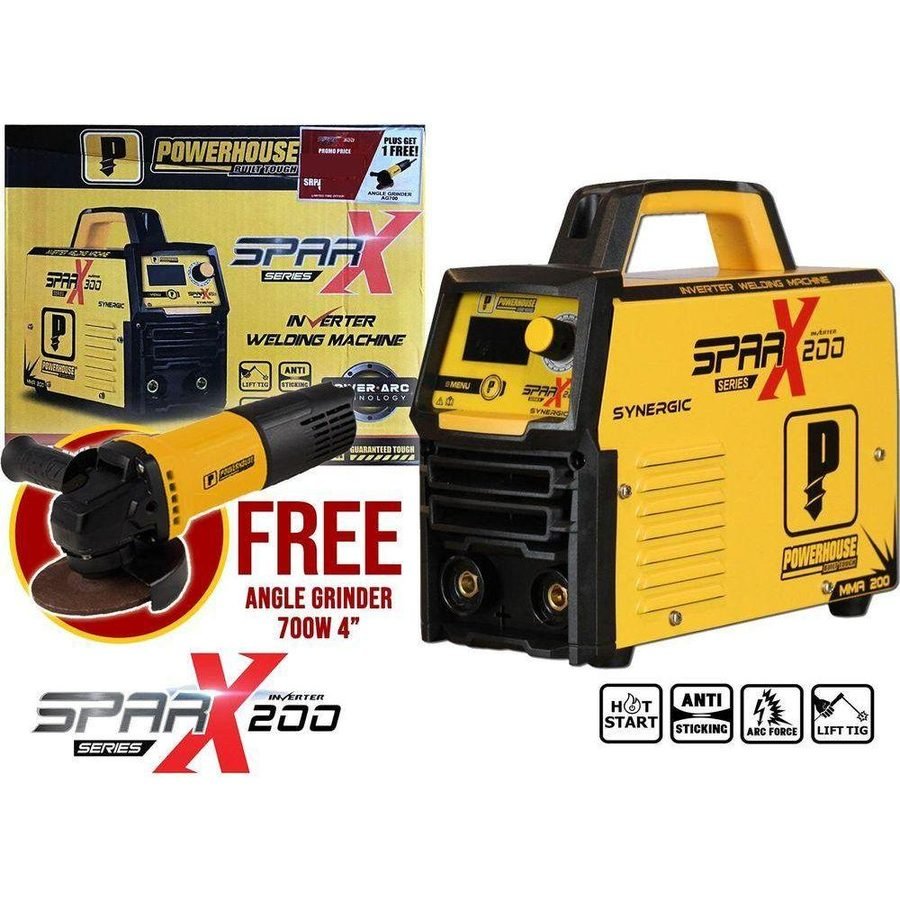 Powerhouse Powerhouse SPARX MMA-200 DC Type Inverter Welding Machine 200A [Synergic, Welding Supplies Welding & Cutting Machi